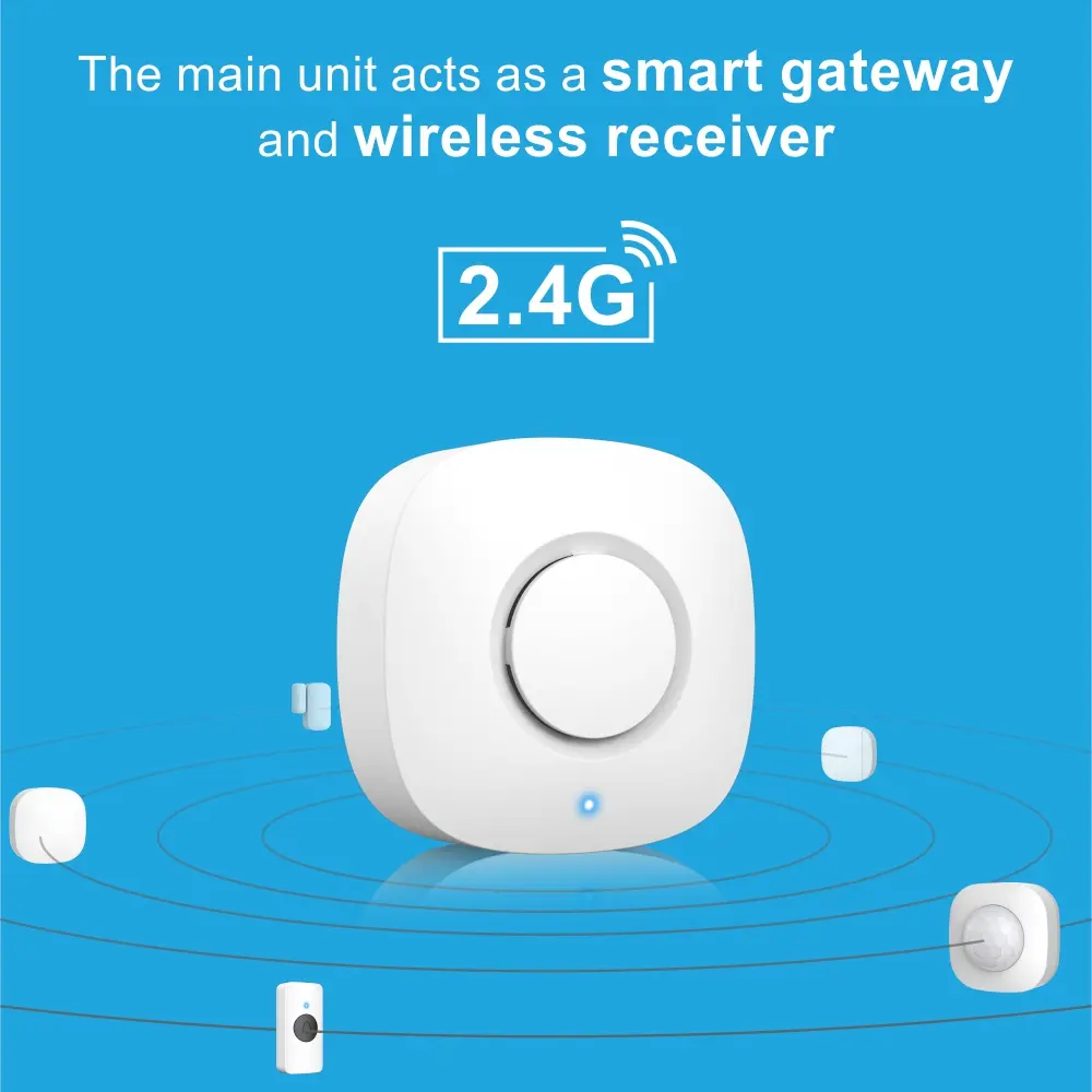 智能集线器，智能家居网关，RL-WIFI05DC-G3，图雅智能，2.4GHz WiFi，自动化，推送通知，支持高达15 RF 433MHz子设备2