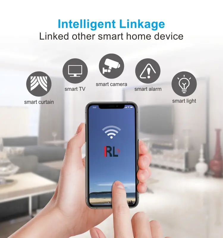 智能家居运动传感器，RL-WP01A，配遥控器，90dB，图雅智能，2.4GHz WiFi，无需网关，支持自动化与推送通知 3