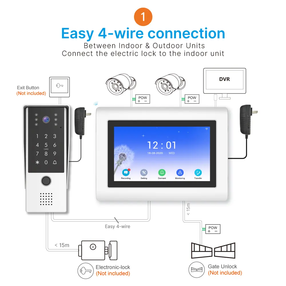 7英寸WIFI AHD可视对讲系统 # RL-T07FID-WIFI-与TuyaSmart APP - 最高200万像素AHD摄像头。 - 配备Max. 128G TF卡-_ 13