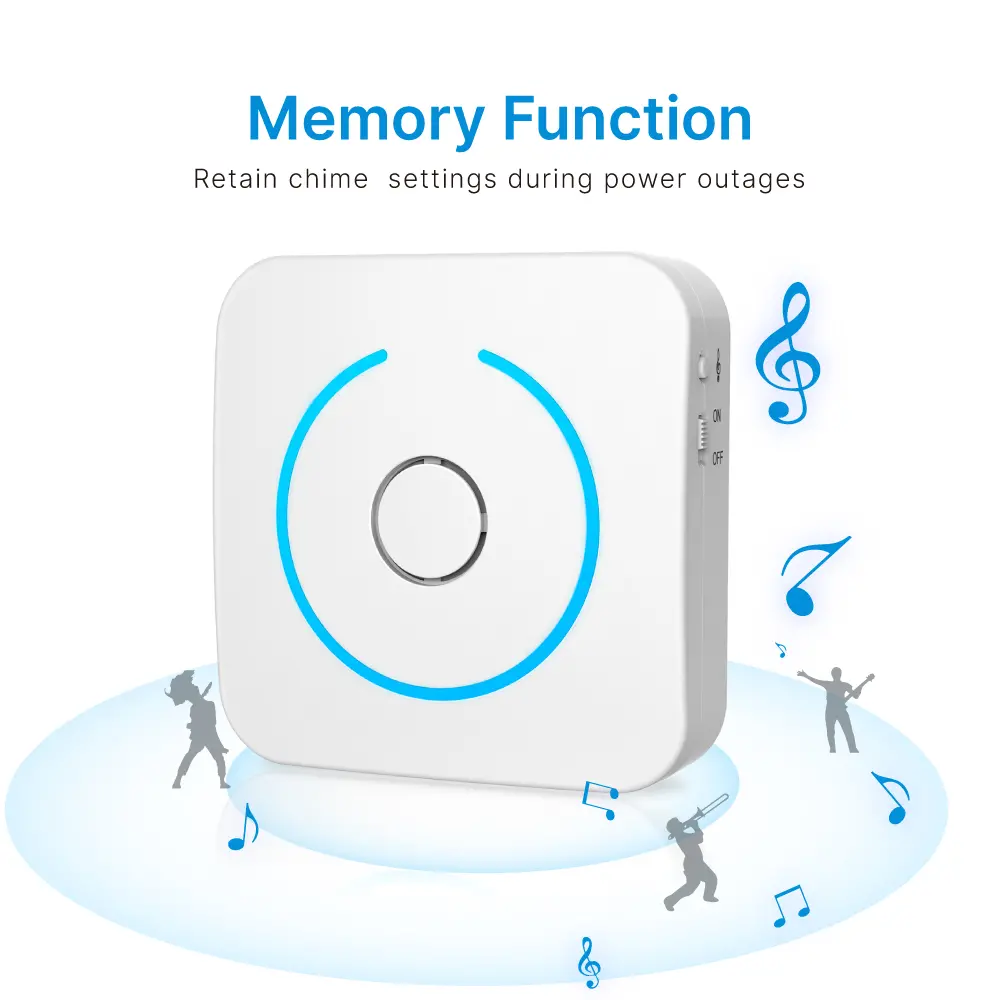 无线门铃，门铃，RL-3930，电池供电，抗干扰，38 种曲调/旋律/铃声，433MHz,150米_04