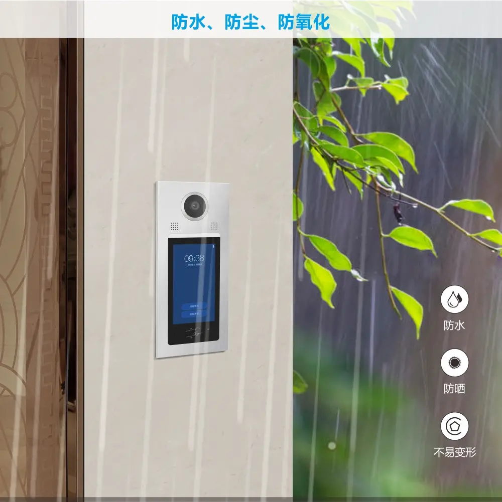 RL-619L07TFC，数字可视对讲，楼宇对讲，智能门口机，密码开锁，门禁卡开锁，触摸屏 6