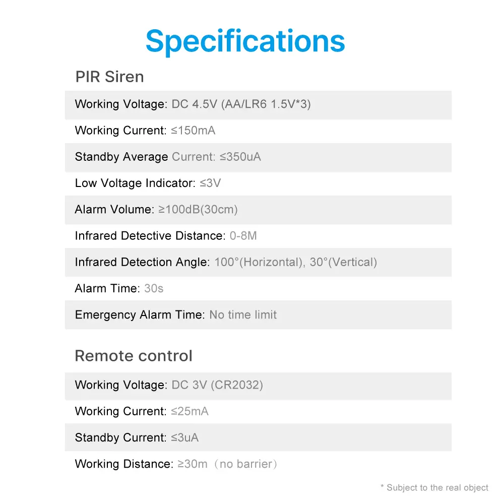 运动感应警报 # RL-9830W - 3 * AA 电池 - 警报器 -100°广角 - 超大音量 (100dB) - Motion-Sensing_10
