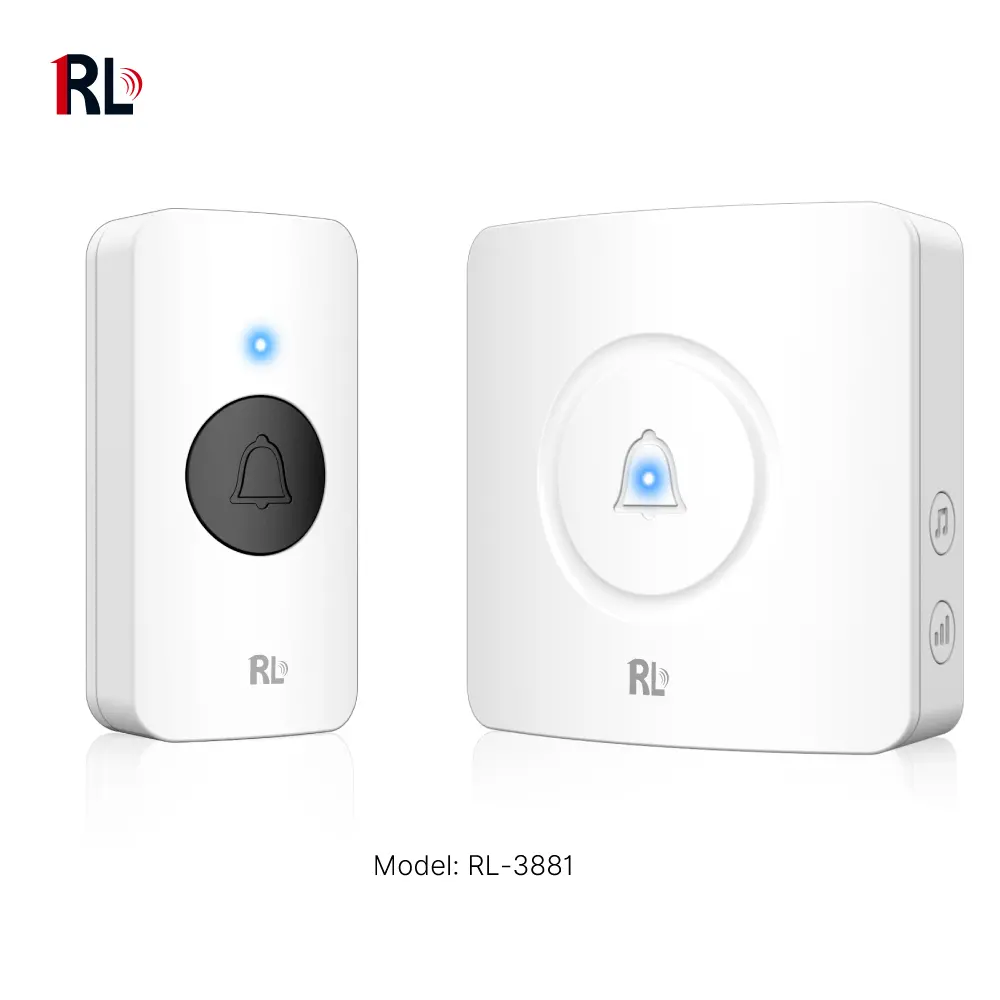 无线门铃，3881交流电源抗干扰门铃，38首旋律/铃声，433MHz，150米 _ 01