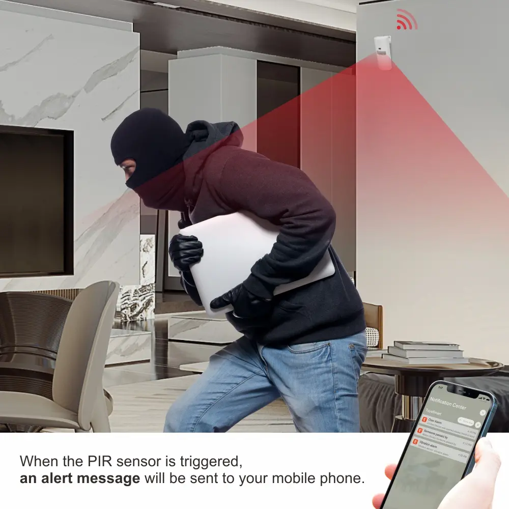 智能家居运动传感器 RL-WP01，图雅智能 2.4GHz WiFi 版，无需集线器，支持自动化与推送通知2