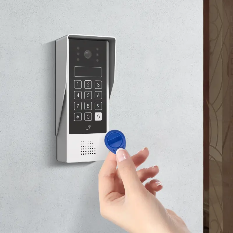 7英寸 WiFi AHD 可视对讲系统 # RL-T07AID-WIFI-与TuyaSmart APP - 最高200万像素AHD摄像头。 -标配128G TF卡-支持移动侦测。 -语音留言功能。 -室内机之间对讲。 -身份证及用户码解锁。 3