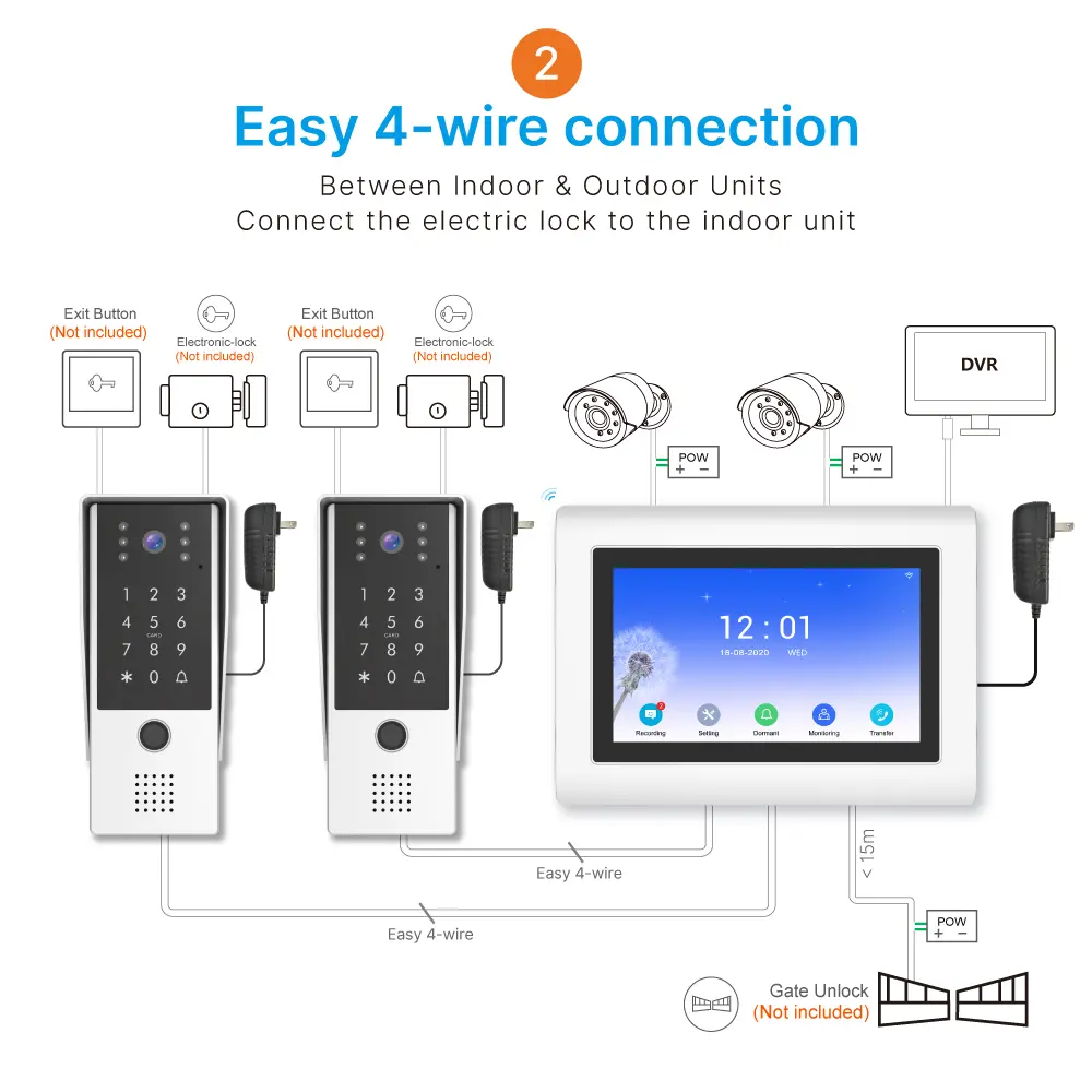 7英寸WIFI AHD可视对讲系统 # RL-T07FID-WIFI-与TuyaSmart APP - 最高200万像素AHD摄像头。 - 配备Max. 128G TF卡-_ 14