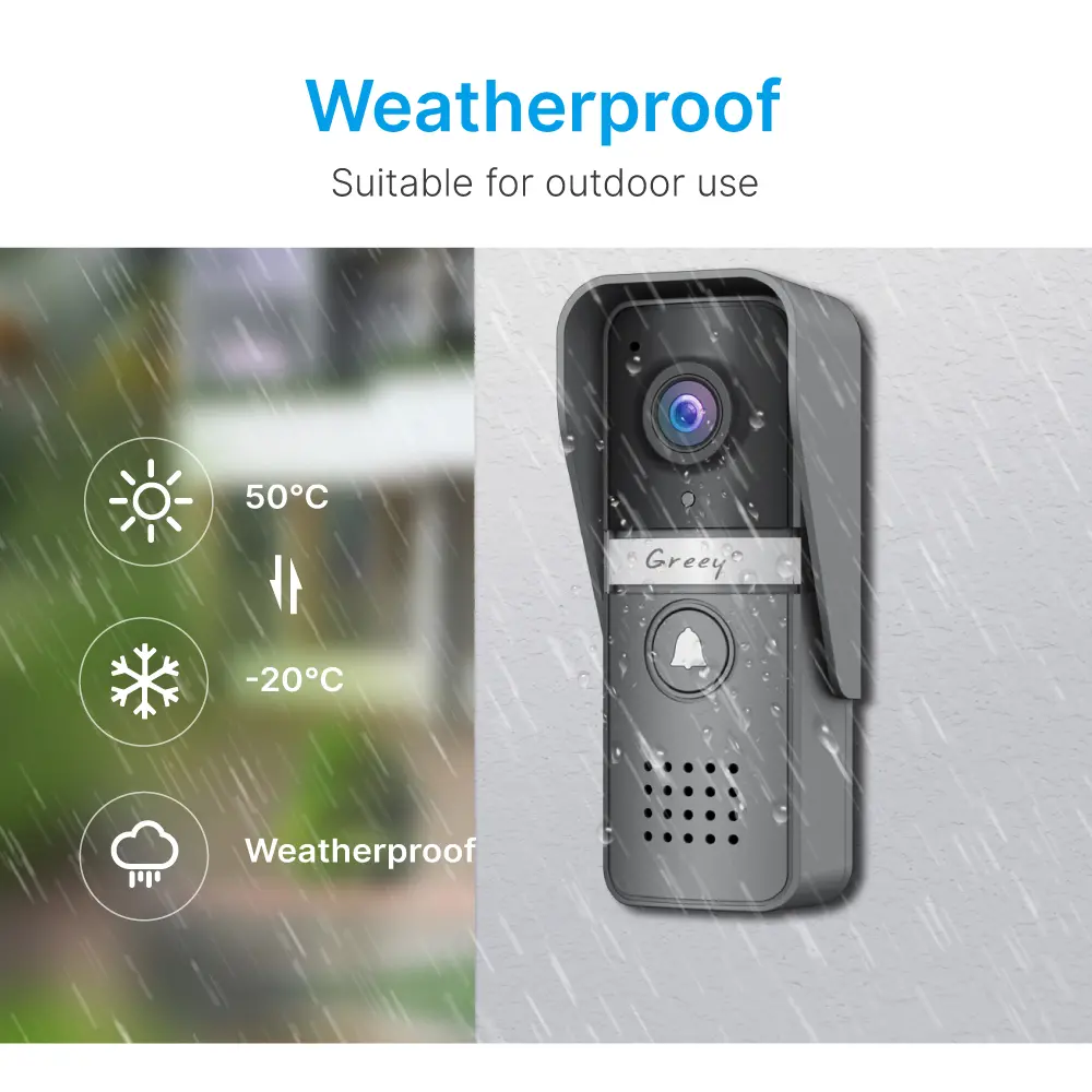 7英寸WIFI AHD可视门铃 #RL-A17U-TY - 通过Tuya Smart APP，可远程监控、对讲和开锁。- 200万像素AHD摄像头。- 提供16种铃声可选。- 支持电控锁和门禁锁连接。_05