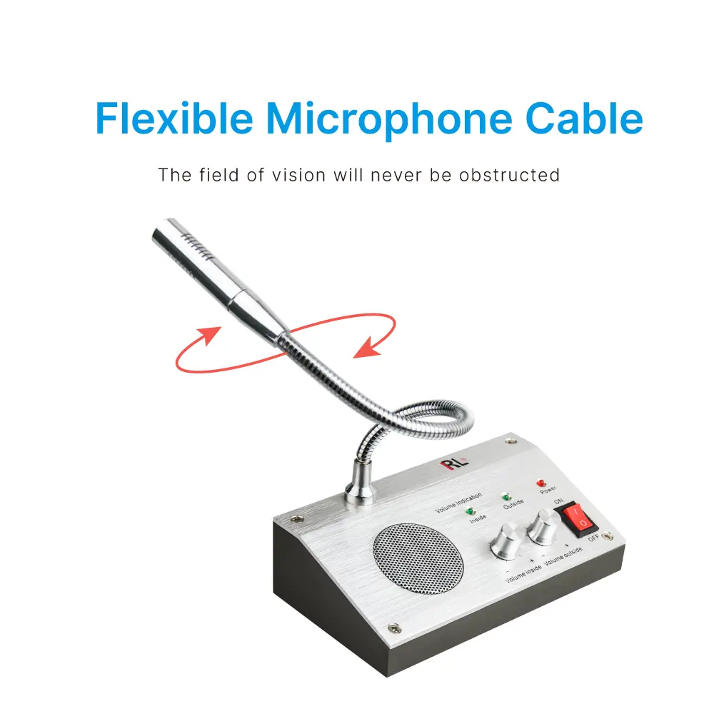 Intercom System, RL-9909, for Bank Counter Windows, Two-Way Communication _ 03