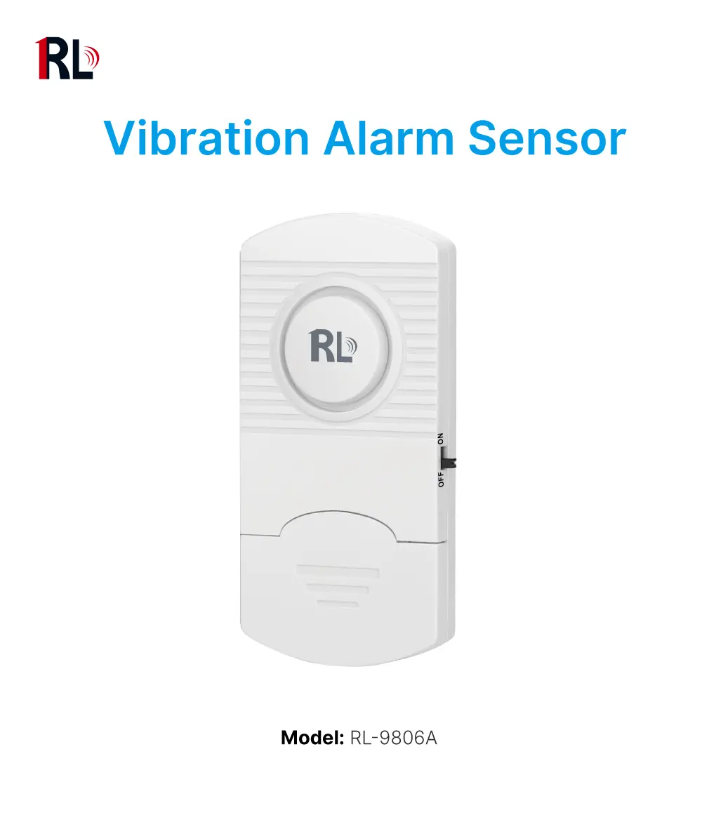 振动报警传感器 #RL-9806A  -100% 无线款- 安装简便- 内置震动传感器- 超大声 (100dB)- 3*LR44电池_01