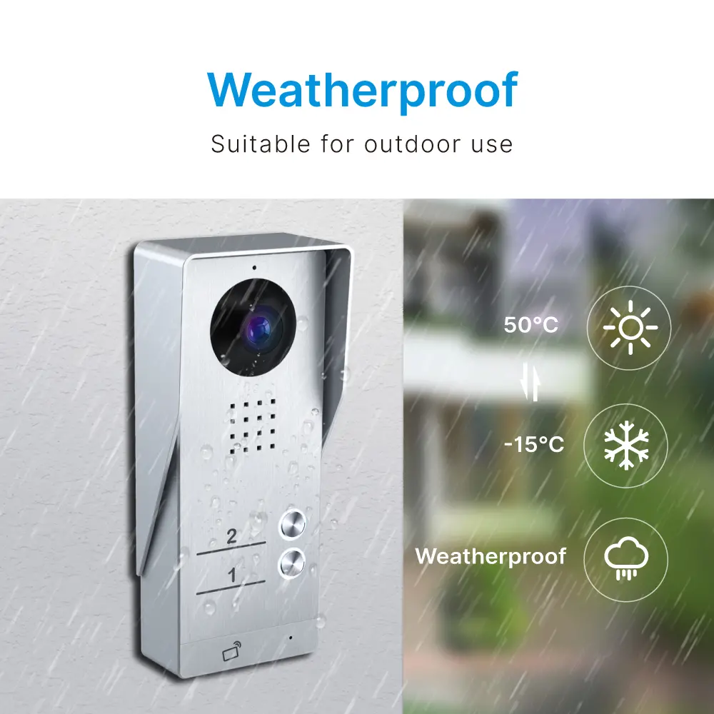 7英寸 WIFI AHD 可视门铃，支持 #RL-B17AE2-TY-，最多可接入 2 户。- 夜间红外补光 - 远程电控开锁与门禁解锁 - 搭配 Tuya Smart APP，支持远程监控、对讲及开锁 - 200 万像素 AHD 摄像头_04